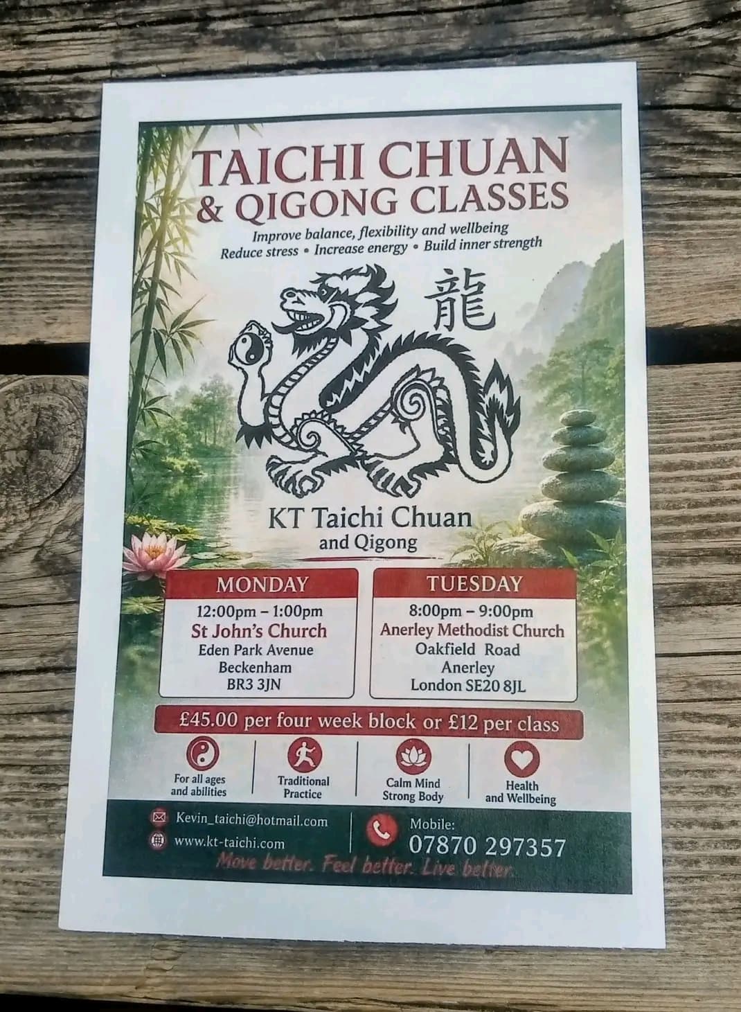 Taichi Chuan & Qigong Classes