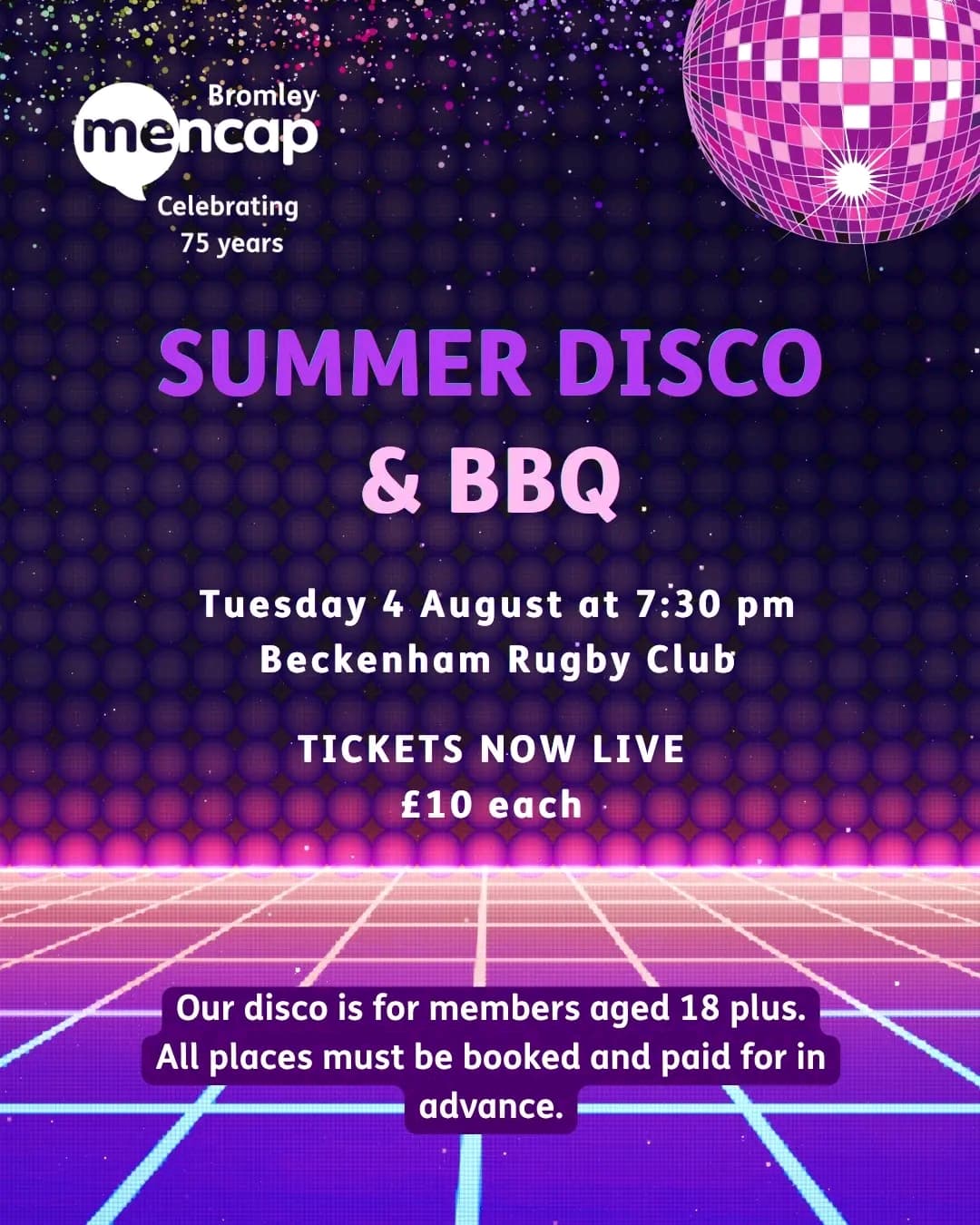 Adults’ Summer Disco and BBQ
