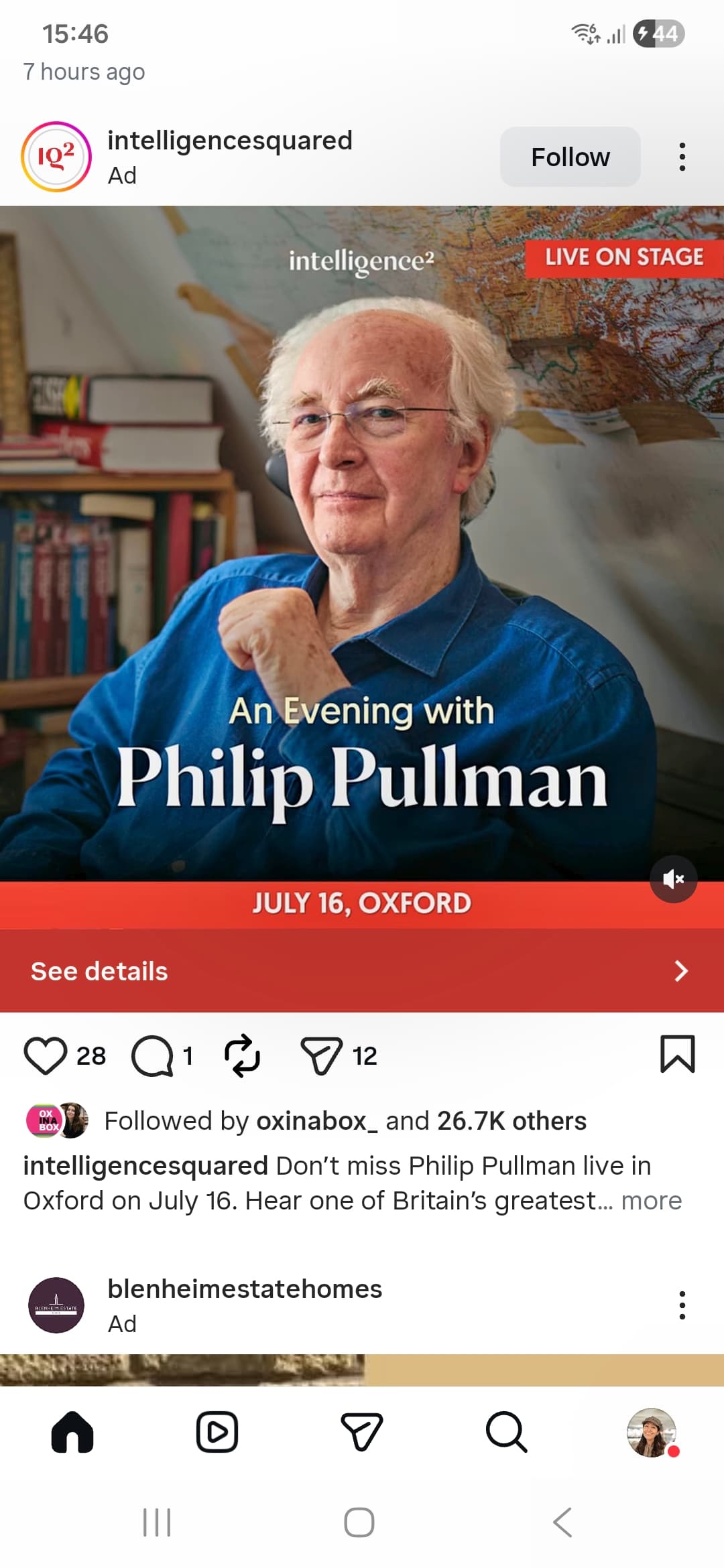 Philip Pullman at the Sheldonian Theatre