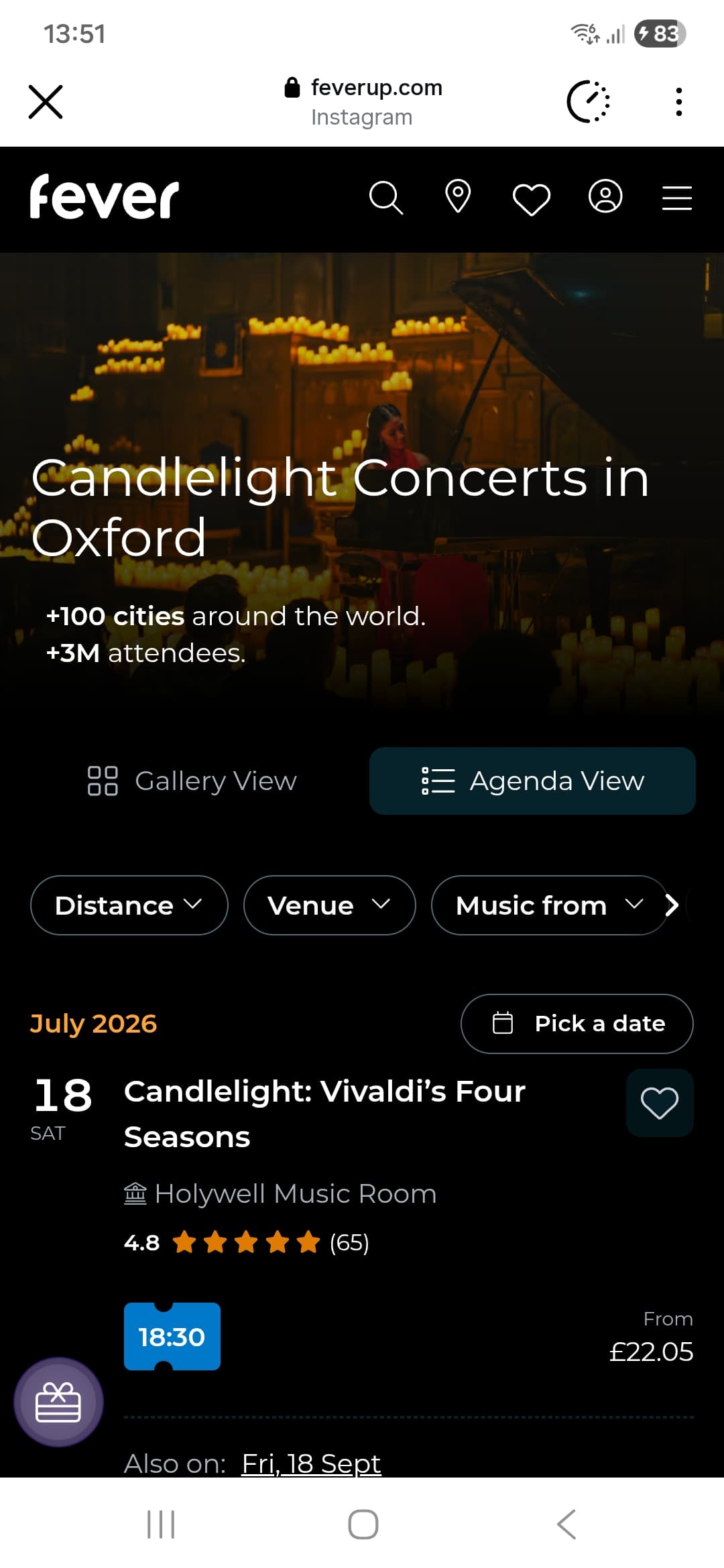 Candlelight Concerts in Oxford