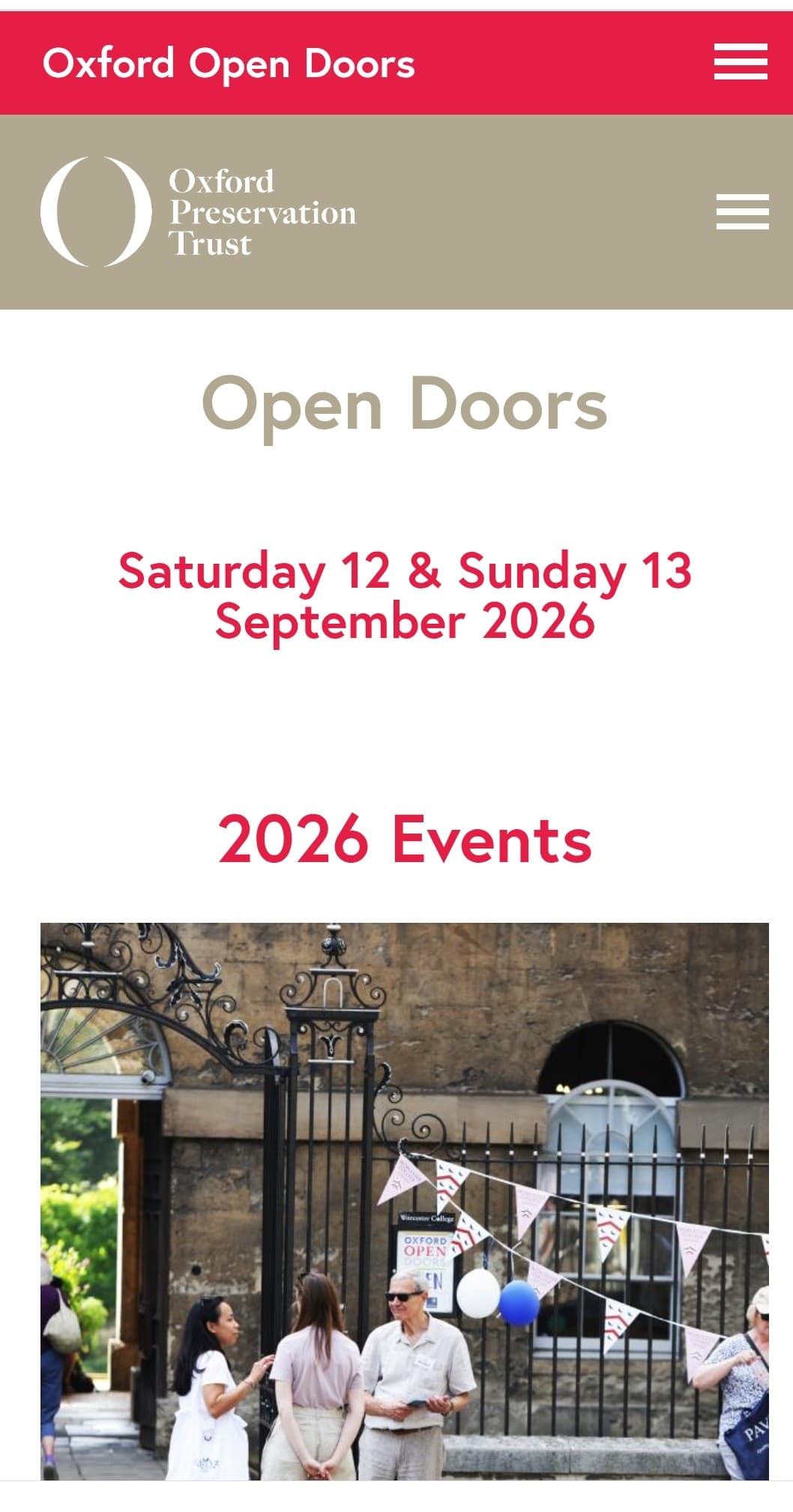 Oxford Open Doors 12-13 September